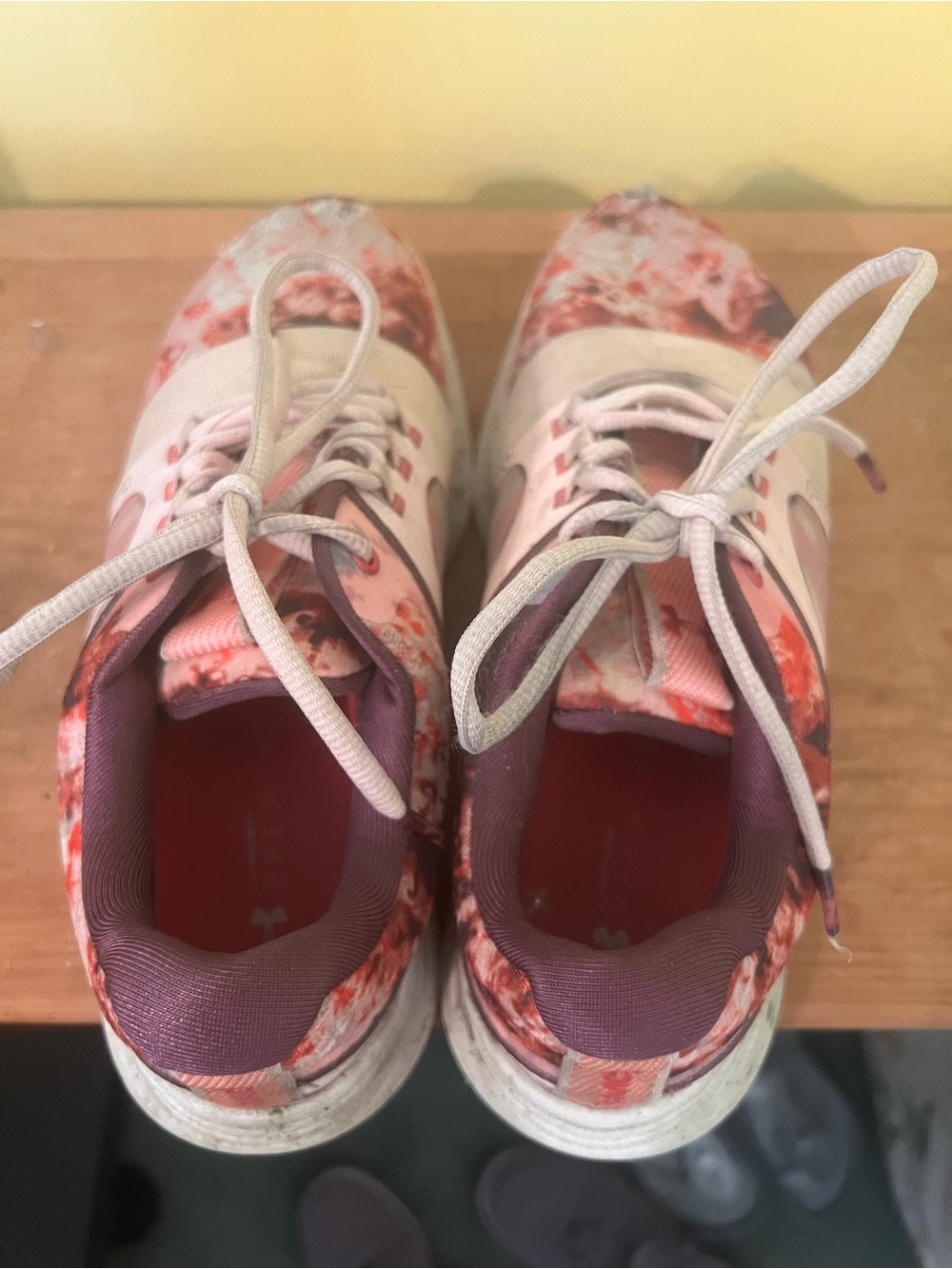 Under Armour Pink Floral Athletic Sneakers